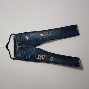 Men's Levi's 1929 Slim Fit Ripped Dark Blue Fashion Denim 33W 32L